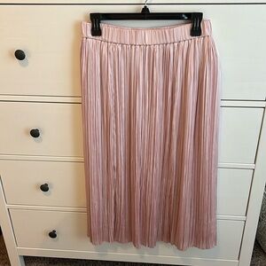 Pink midi skirt
